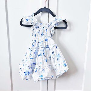 Hill House Tiny Ellie Nap Dress Blue Botanical 2T